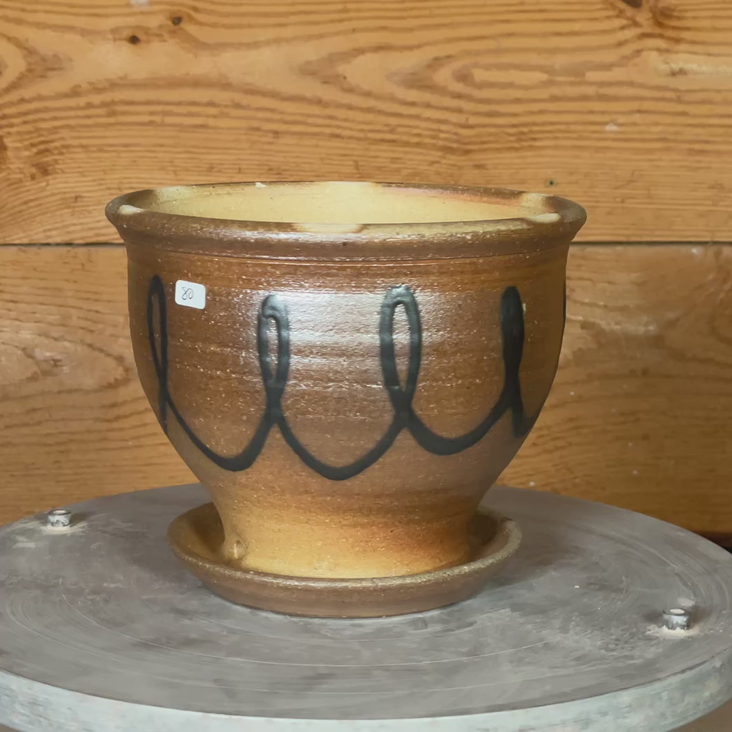 Small Planter with Attached Tray - #80